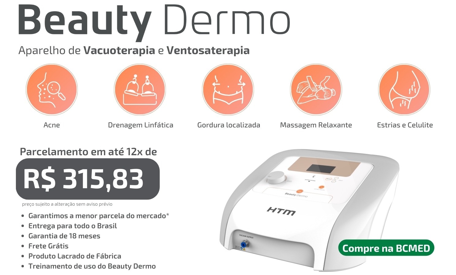 apresentação - Beauty Dermo HTM - Aparelho de Vacuoterapia e Ventosaterapia