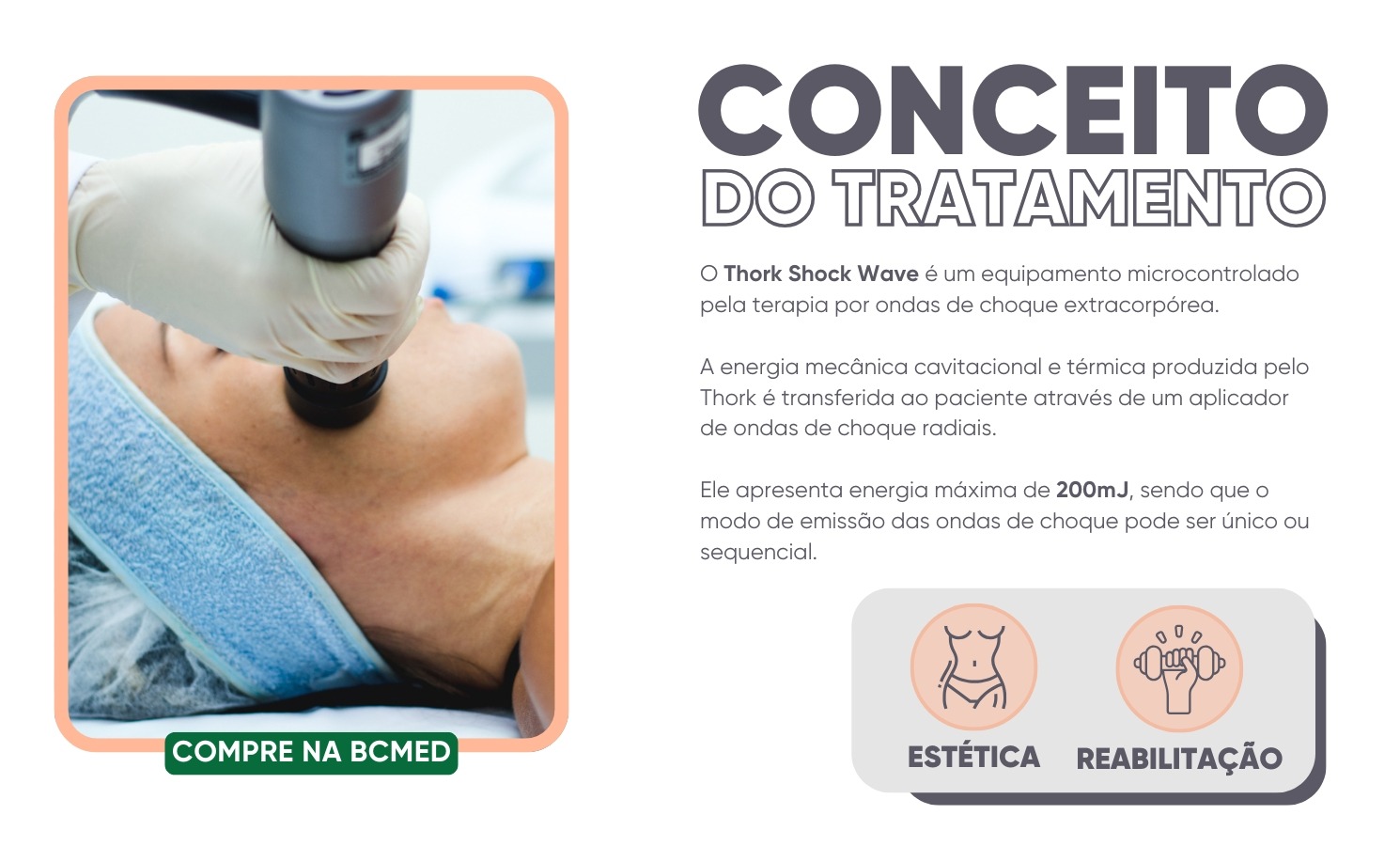 conceito de ondas de choque - Thork - Aparelho de Ondas de Choque