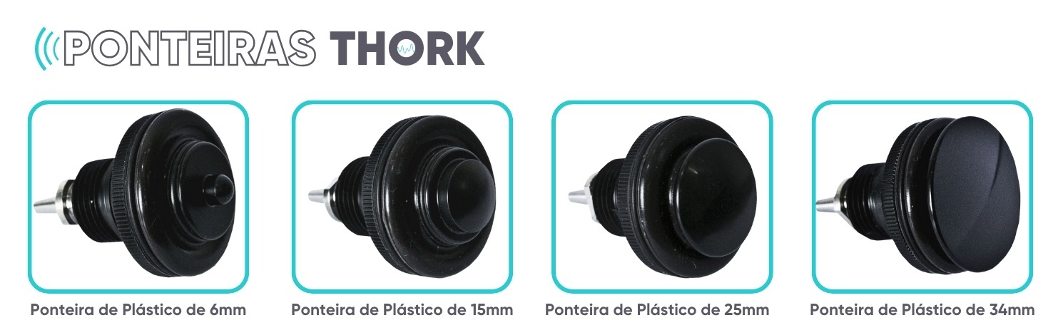 ponteiras de plástico - Thork - Aparelho de Ondas de Choque