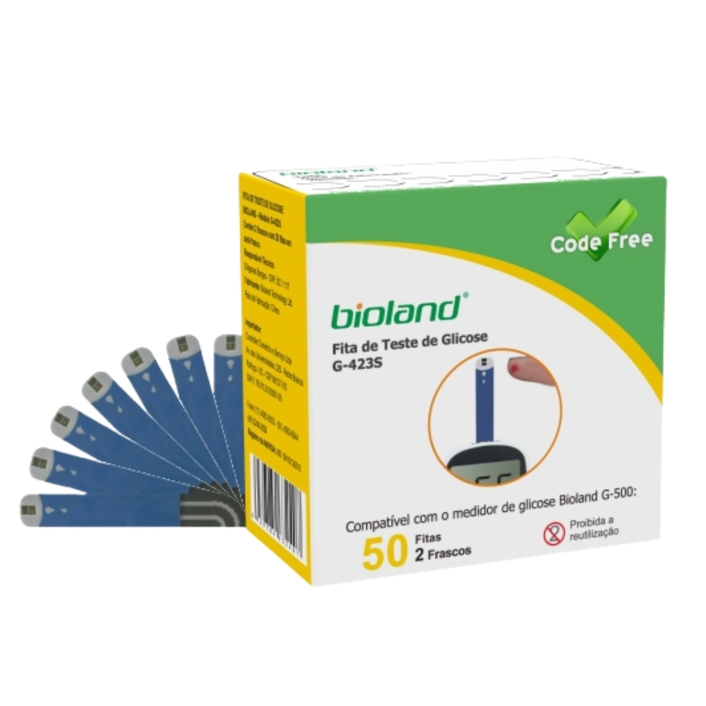 Fita para Medição de Glicose - Caixa com 50 Unidades - Bioland | BCMED