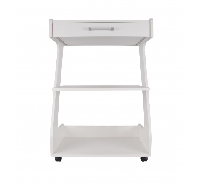 Mesa Auxiliar Tipo Z com Gaveta Branco - Salus Brasil