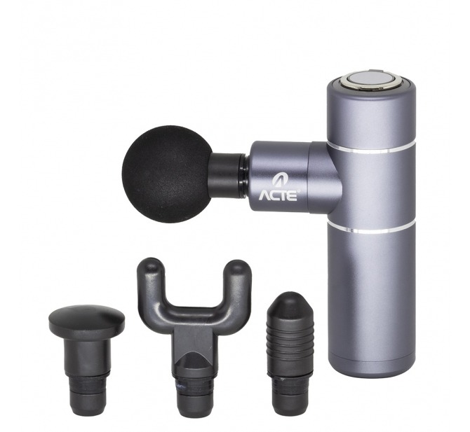 Massageador Massage Gun Portátil - Prata - Acte Sports