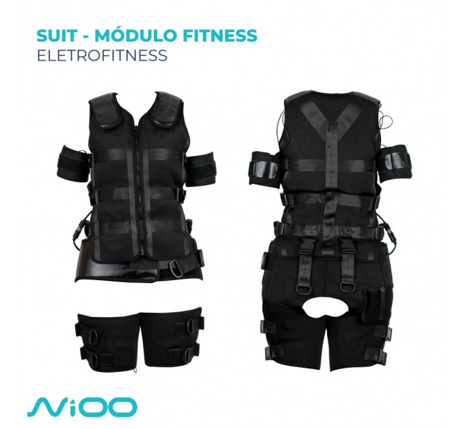 Nioo Fitness - Eletrofitness para Eletroestimulação Muscular com 2 Suit M e G - Tonederm