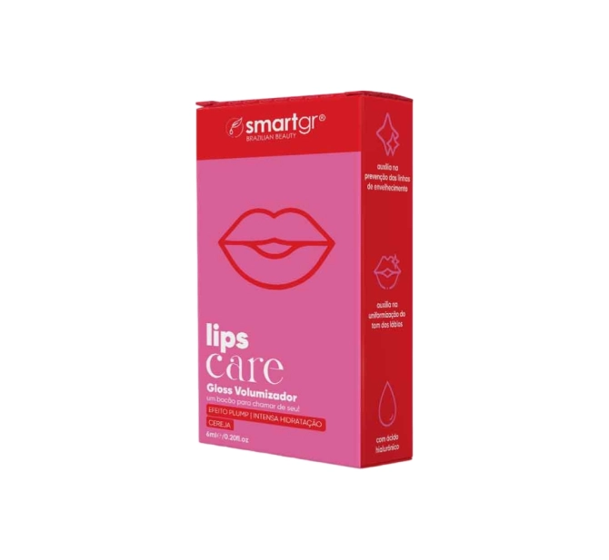 Smart Lips Care - Gloss Volumizador Cereja 6ml - Smart GR