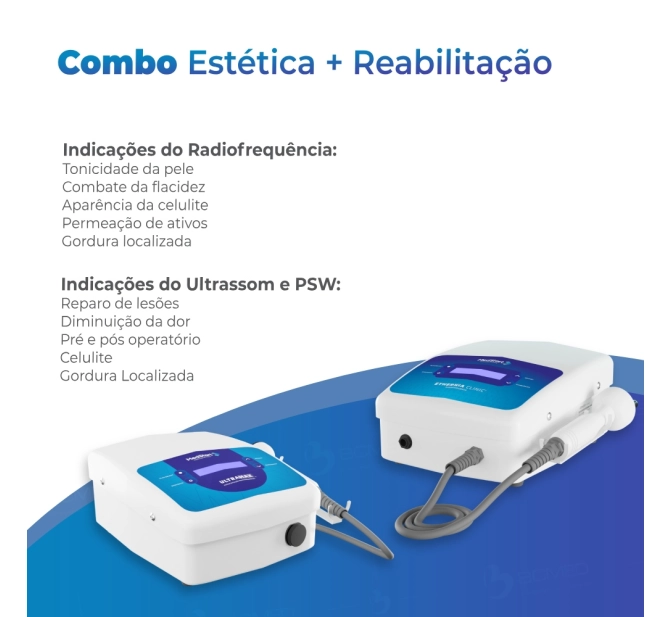 Kit Ethernia Clinic Radiofrequência Portátil + UltraMax Ultrassom/Ultracavitação - MedStart 