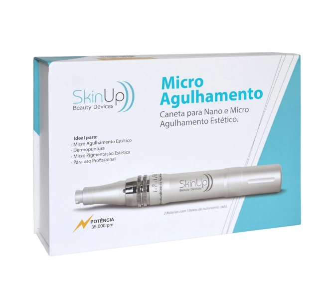 Kit Microagulhamento - Caneta Elétrica Micro + Cartucho 12 agulhas - SkinUp