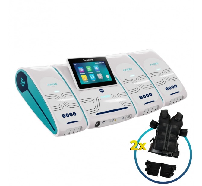 Nioo Fitness - Eletrofitness para Eletroestimulação Muscular com 2 Suit M e G - Tonederm