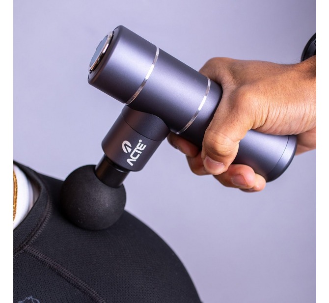 Massageador Massage Gun Portátil - Prata - Acte Sports