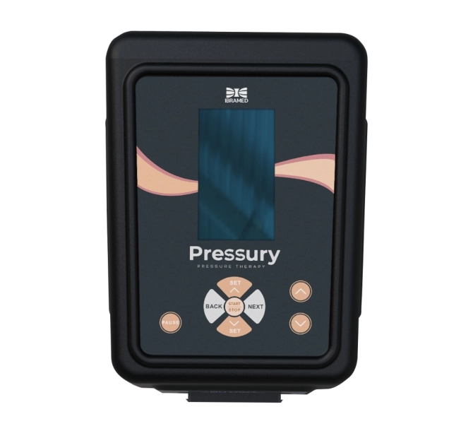 Pressury - Aparelho de Pressoterapia com 6 câmaras de Compressão - Ibramed