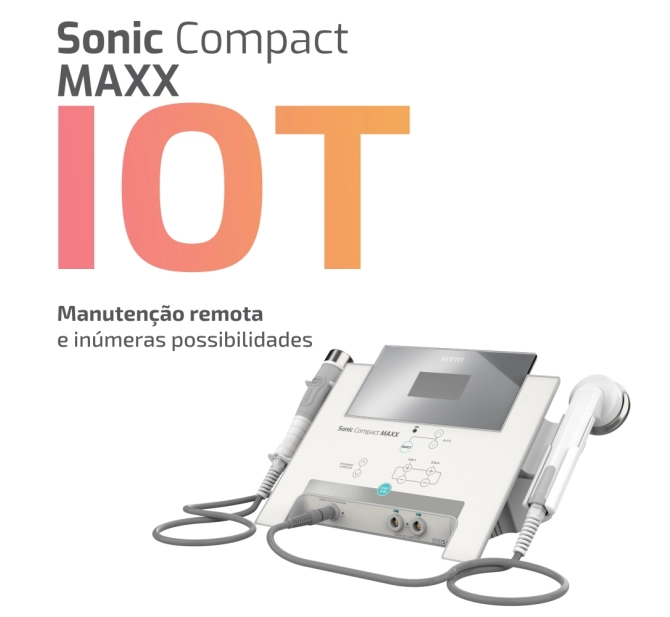 Novo Sonic Compact Maxx IOT - Aparelho de Ultrassom e Correntes para Estética e Fisioterapia - HTM
