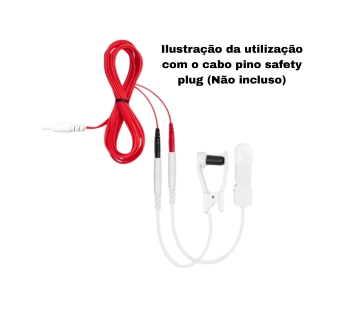 Clip Ear com Eletrodo Cilíndrico para Eletroestimulação Auricular - NKL