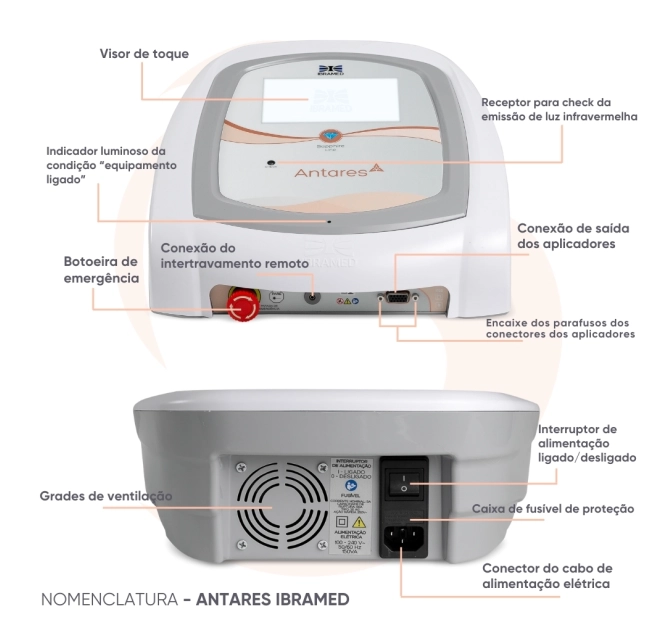 Antares Ibramed - Aparelho de LED e Laser para Estética e Reabilitação 