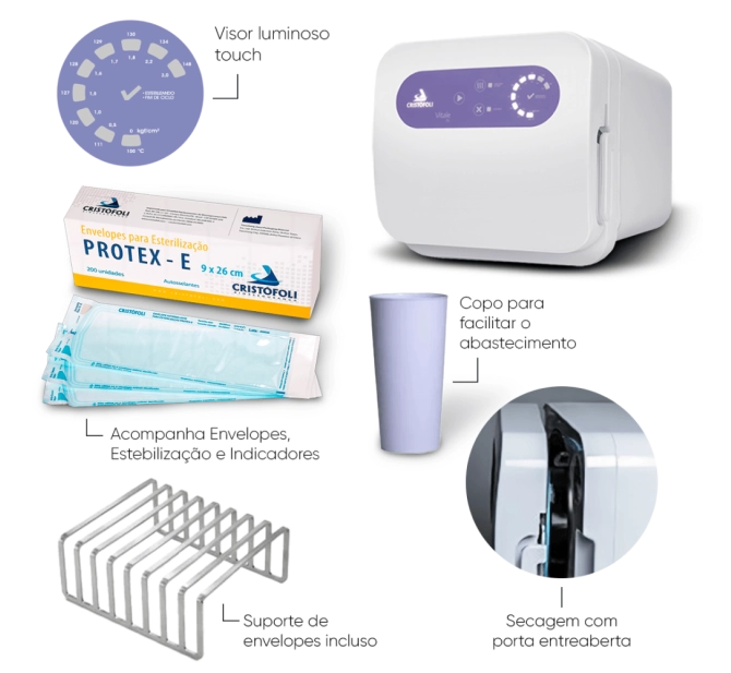 Autoclave Vitale 5 Litros para Esterilização - Cristófoli