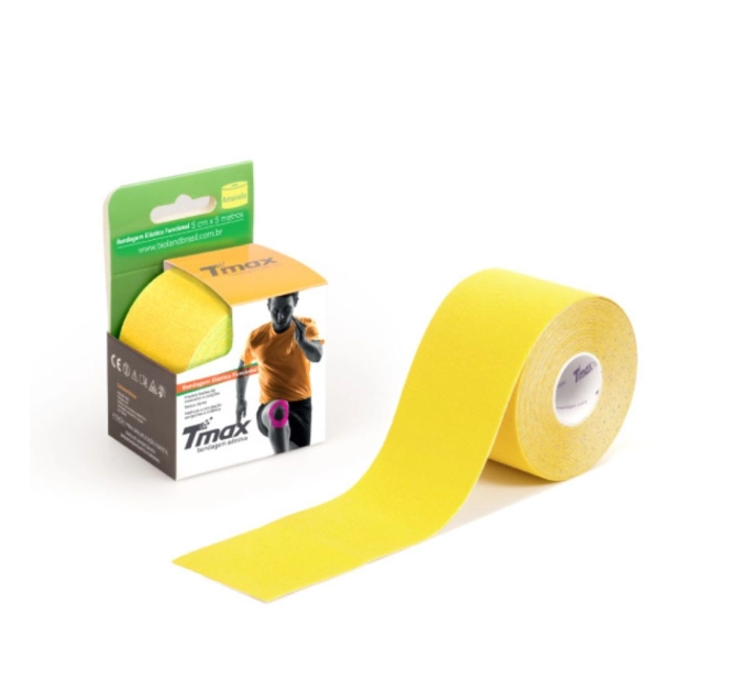 Bandagem Adesiva Funcional - Amarelo - TMAX Profissional