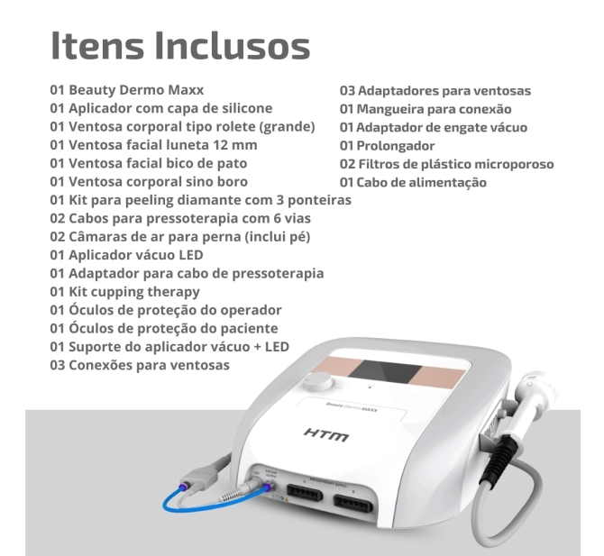 Beauty Dermo Maxx Equipamento de Vacuoterapia com LED - HTM