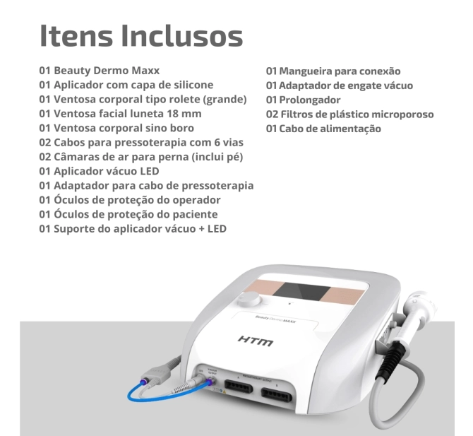 Beauty Dermo Maxx Equipamento de Vacuoterapia com LED - HTM