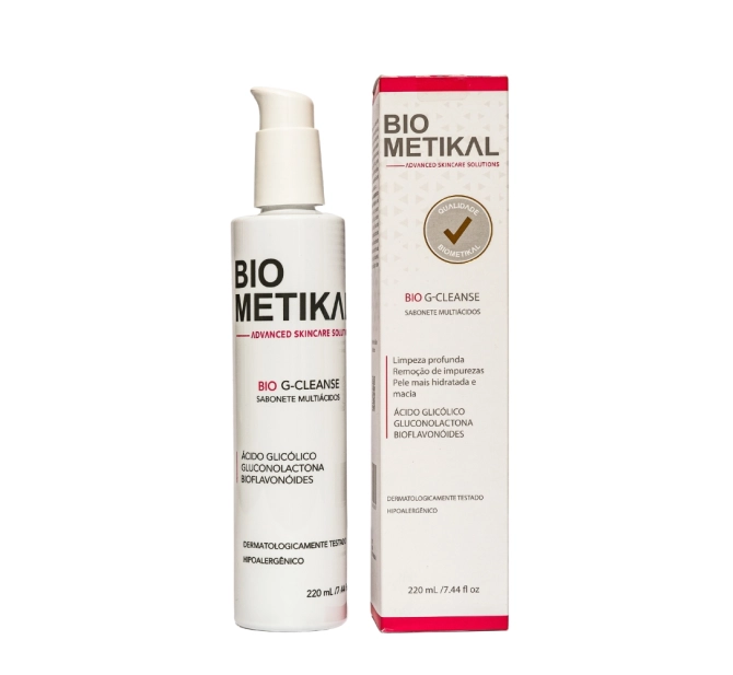 Sabonete Facial Multiácidos Bio G-Cleanse 220 ml - Biometikal 