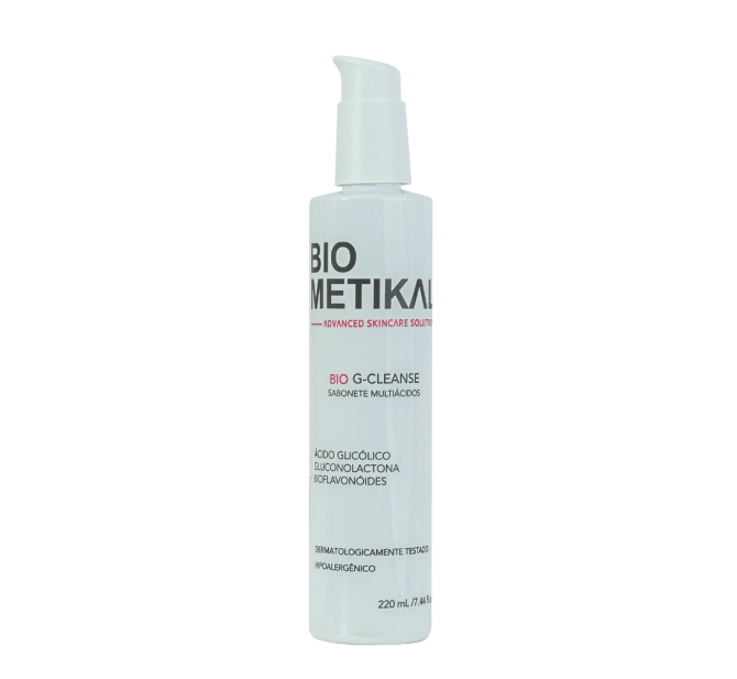 Sabonete Facial Multiácidos Bio G-Cleanse 220 ml - Biometikal 