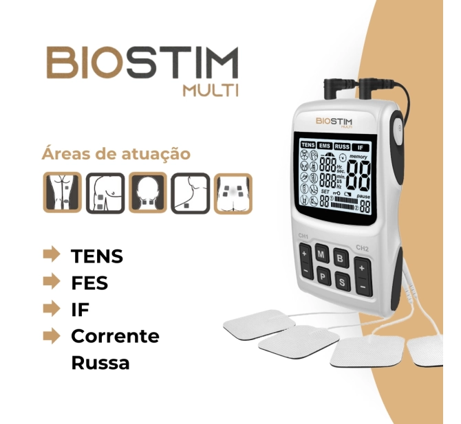 Biostim Multi - Aparelho De Correntes para Fisioterapia - Bioset