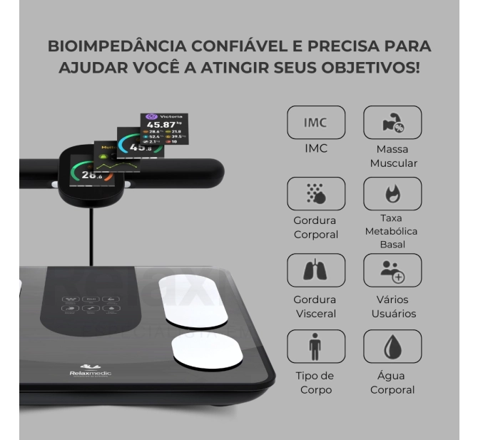 BodyScan Vision - Balança de Bioimpedância - Relaxmedic