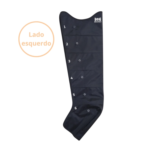 Bota esquerda para pressoterapia tamanho XXXL + mangueira para o equipamento Pressury - IBRAMED