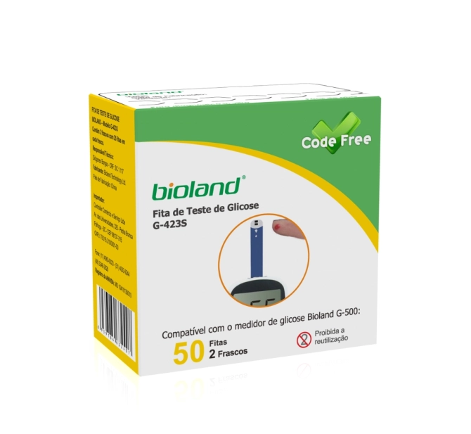 Fita para Medição de Glicose - Caixa com 50 Unidades - Bioland