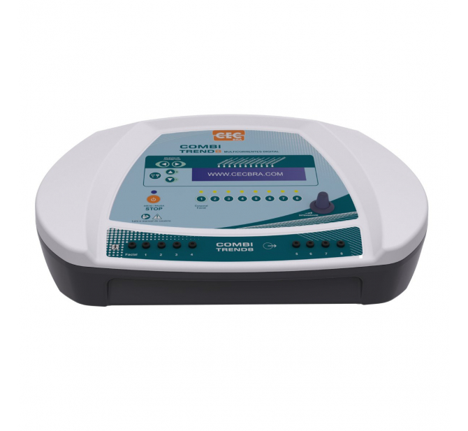 COMBI TREND 8 CECBRA Aparelho de Eletroestimulação Multicorrentes com 8 Canais + Facial