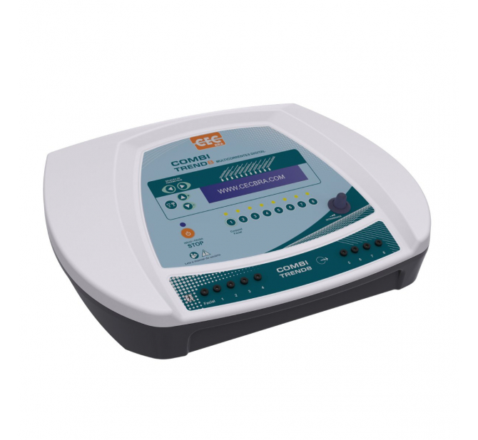 COMBI TREND 8 CECBRA Aparelho de Eletroestimulação Multicorrentes com 8 Canais + Facial