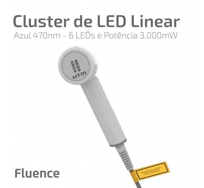 Combo Terapia Capilar 2.0 - Fluence + Cluster Led Linear Azul 470nm para Fototerapia por LED - HTM 