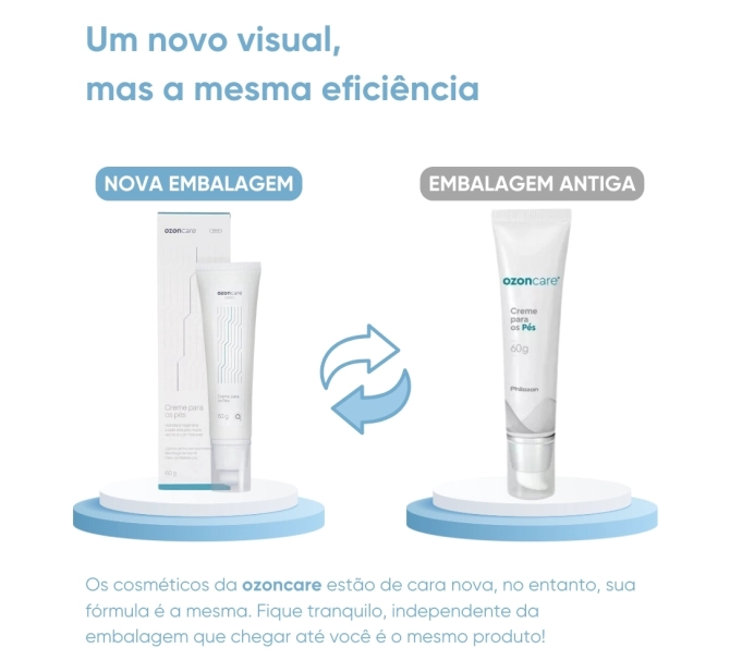 Creme para os Pés Ozonizado Ozoncare 60g - Philozon