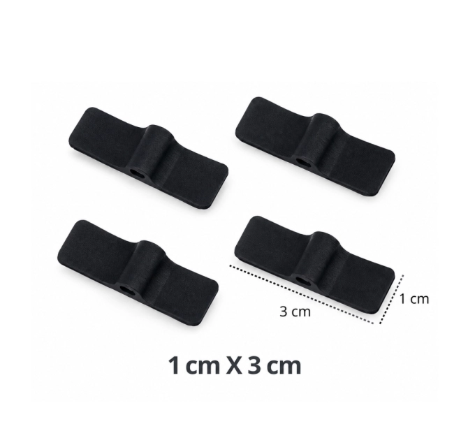  Kit com 4 Eletrodos de Silicone 1x3 cm - HTM