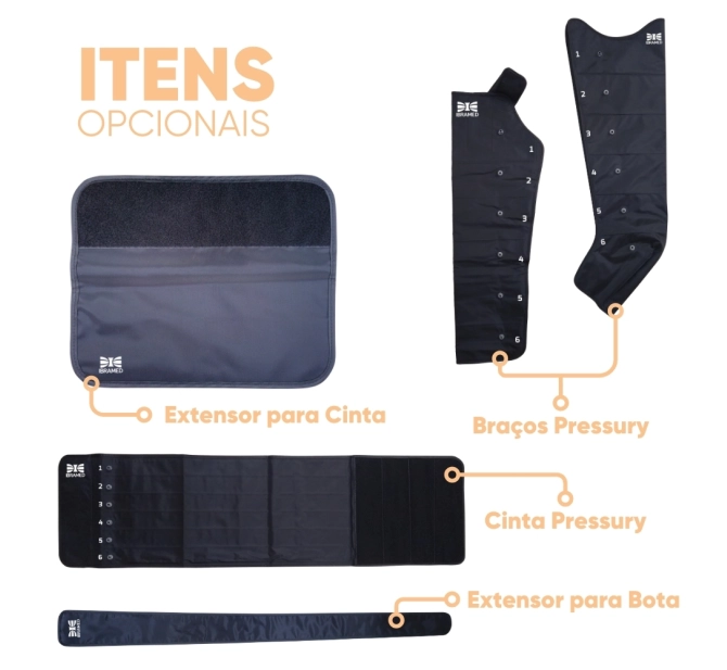 Pressury - Aparelho de Pressoterapia com 6 câmaras de Compressão - Ibramed