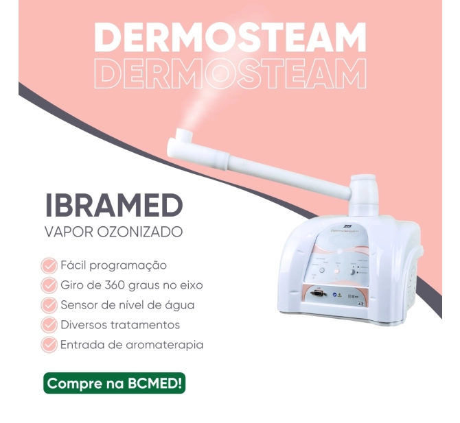 Dermosteam - Aparelho de Vapor de Ozônio, Vapor de Água e Aromaterapia - IBRAMED