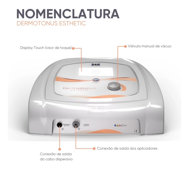 Dermotonus Esthetic - Aparelho de Radiofrequência, Vacuoterapia, Tecarterapia e Peeling de Diamante - Ibramed