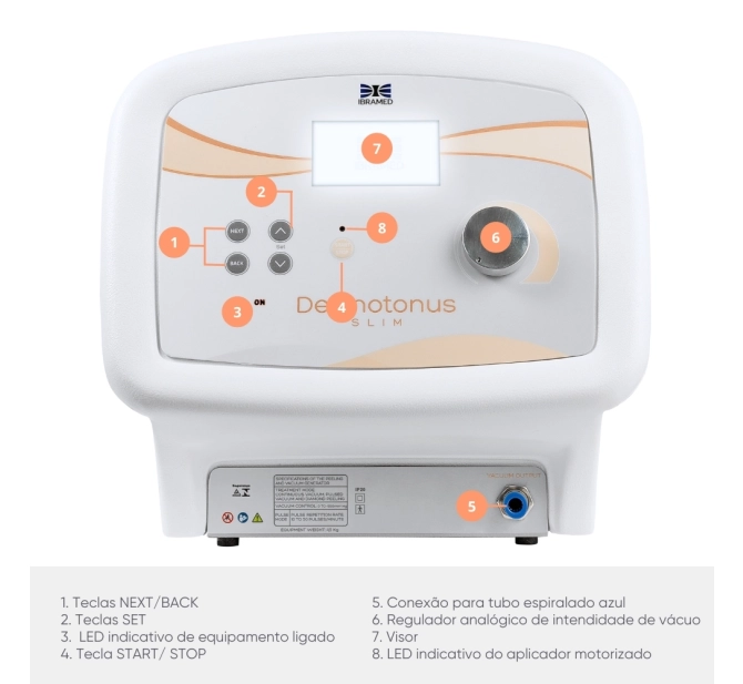 Dermotonus SLIM Aparelho de Vacuoterapia e Endermologia - IBRAMED