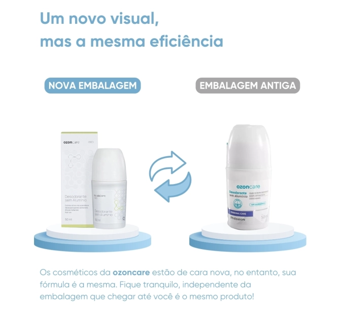 Desodorante Ozonizado Sem Adição de Alumínio 50mL Ozoncare - Philozon