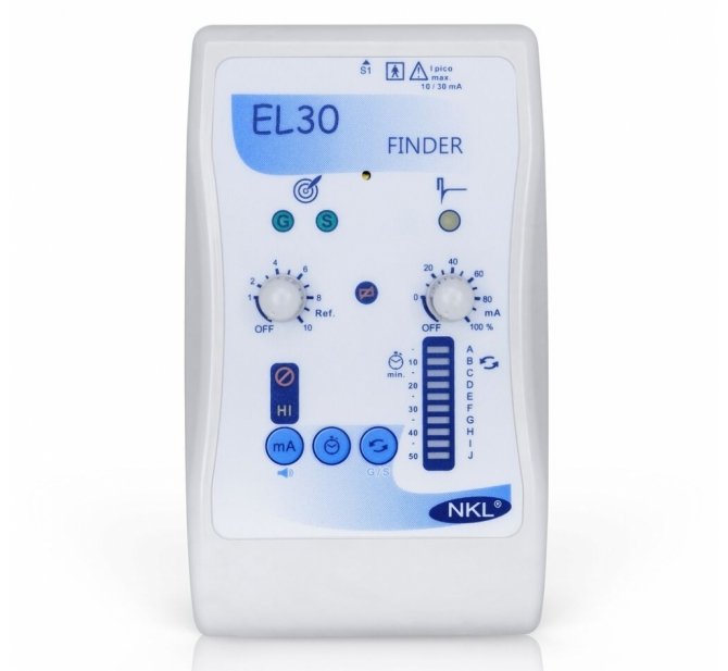 Eletroestimulador e Localizador EL30 Finder Aurículo Francesa NKL com Caneta Diferencial Vermelha
