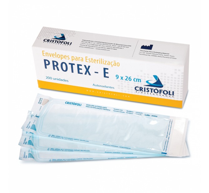 Envelope para Esterelização Autosselante (9x26) 200 unidades - Cristófoli 