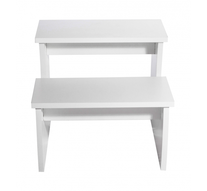 Escada 2 Degraus - Linha Creta - Salus Brasil -Branco