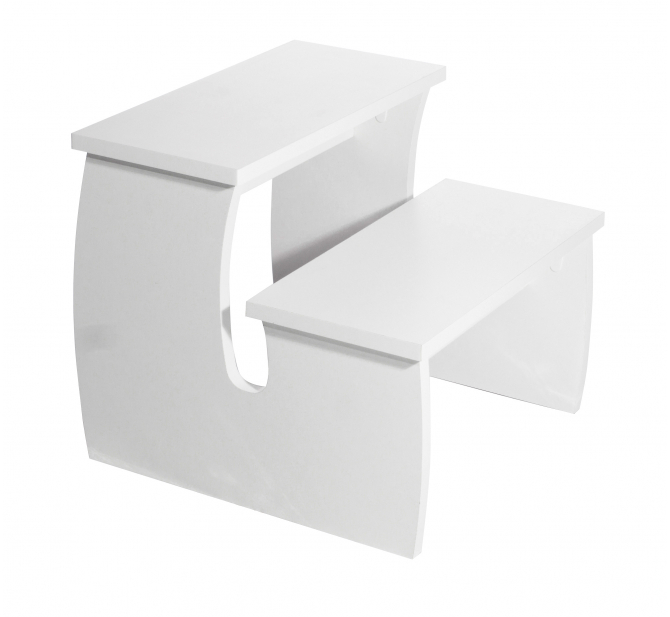 Escada 2 Degraus - Linha Creta - Salus Brasil -Branco