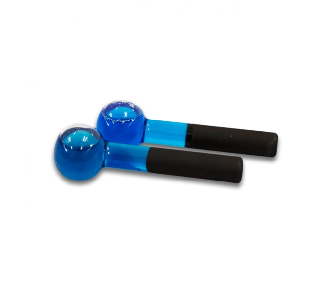 Esferas Grande De Vidro Para Massagem Facial E Cromoterapia – Par - BCMED-Azul