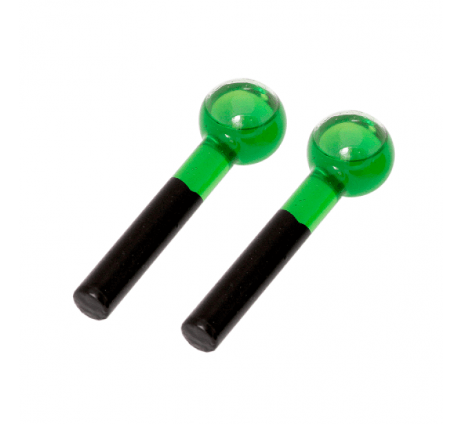 Esfera Pequena De Vidro Para Massagem Facial E Cromoterapia – Par - BCMED-Verde