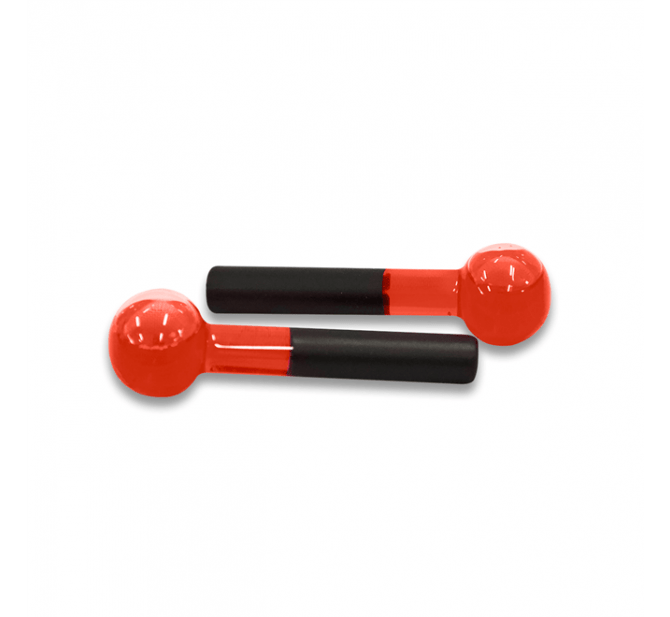 Esfera Pequena De Vidro Para Massagem Facial E Cromoterapia – Par - BCMED-Vermelho