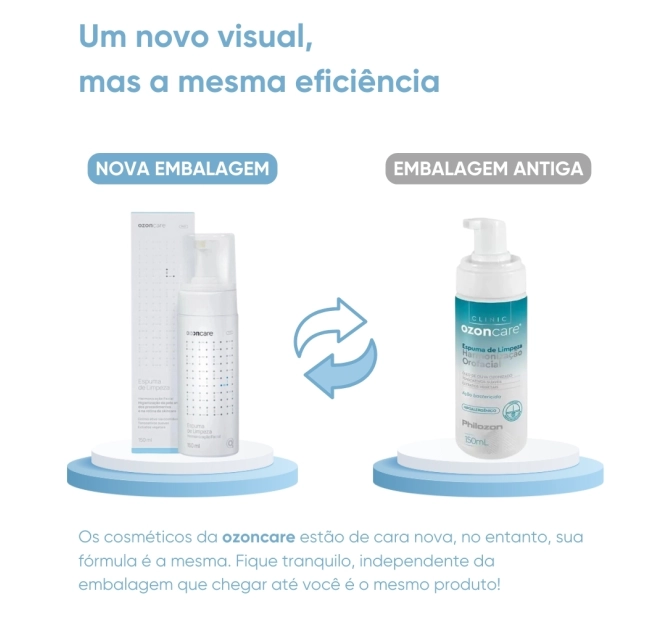 Espuma de Limpeza para Estética Ozonizada Harmonização Orofacial Ozoncare - Philozon