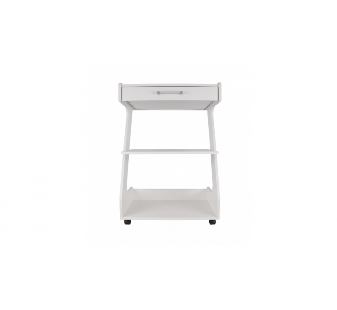 Mesa Auxiliar Tipo Z com Gaveta Branco - Salus Brasil