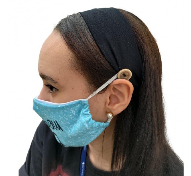 Faixa De Cabelo Para Máscara De Proteção Modelo Cor Preta - BCMED