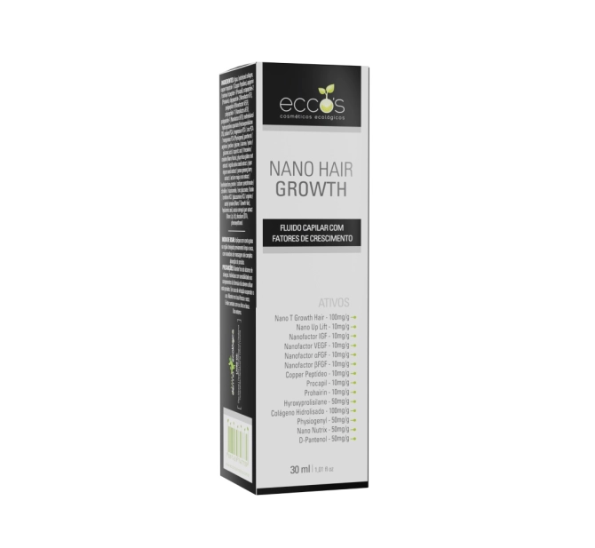 Fluído Capilar Nano Hair Growth 30ml - Eccos Cosméticos