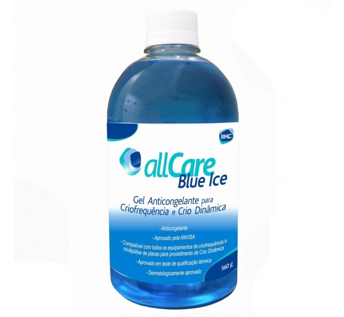 Gel Anticongelante 560g All Care Blue Ice para Criofrequência e Crio Dinâmica - RMC 
