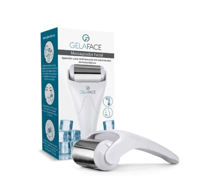 Gela Face Massageador Facial e Corporal Gelado - Estek