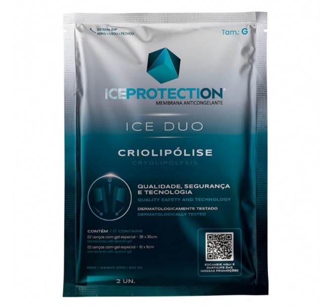 Membranas para criolipólise ICE DUO -Tam. G 270g (2 unid. por sachê) - Iceprotection